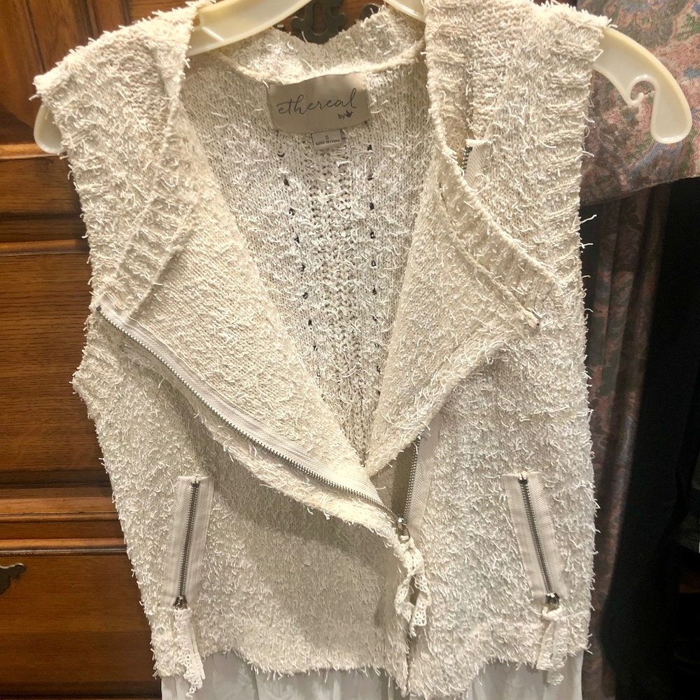 Ethereal Asymmetrical Maxi Vest/Duster by Paper Crane